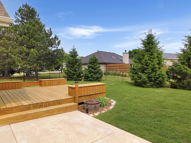 1637 Old Field Ct, Rockton, IL 61072 - view of yard with a deck and a patio