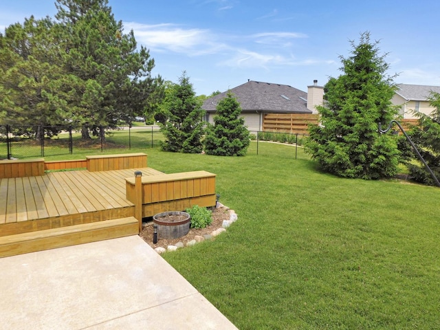 1637 Old Field Ct, Rockton, IL 61072 - view of yard featuring a deck