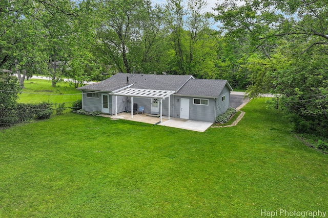 12112 W Bonnie Brook Ln, Beach Park, IL 60087 - rear view of house featuring a patio area and a shingled roof