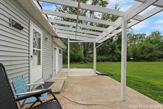 12112 W Bonnie Brook Ln, Beach Park, IL 60087 - view of patio featuring a pergola