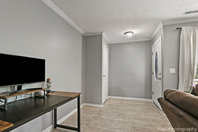 12112 W Bonnie Brook Ln, Beach Park, IL 60087 - office featuring light wood finished floors and ornamental molding