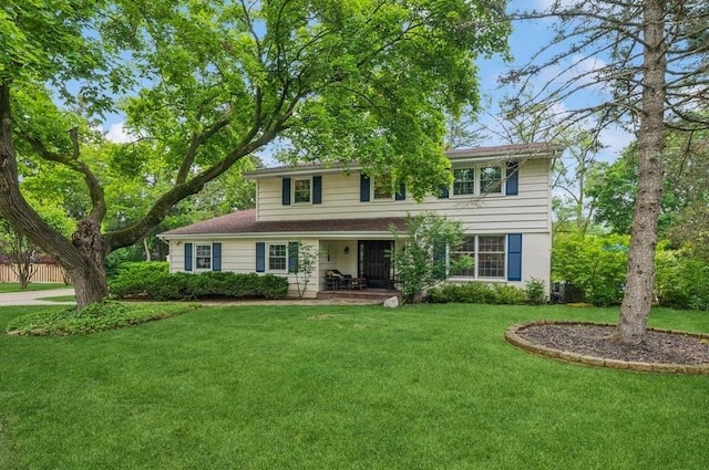 2810 Beckwith Ct, Northbrook, IL 60062 - view of front of house with a front lawn and a porch