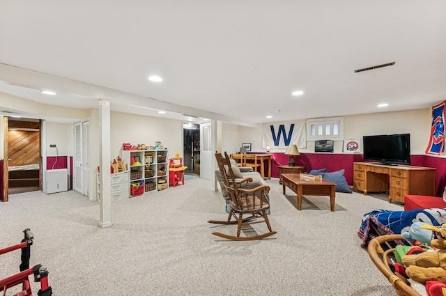 2810 Beckwith Ct, Northbrook, IL 60062 - playroom with carpet floors and recessed lighting