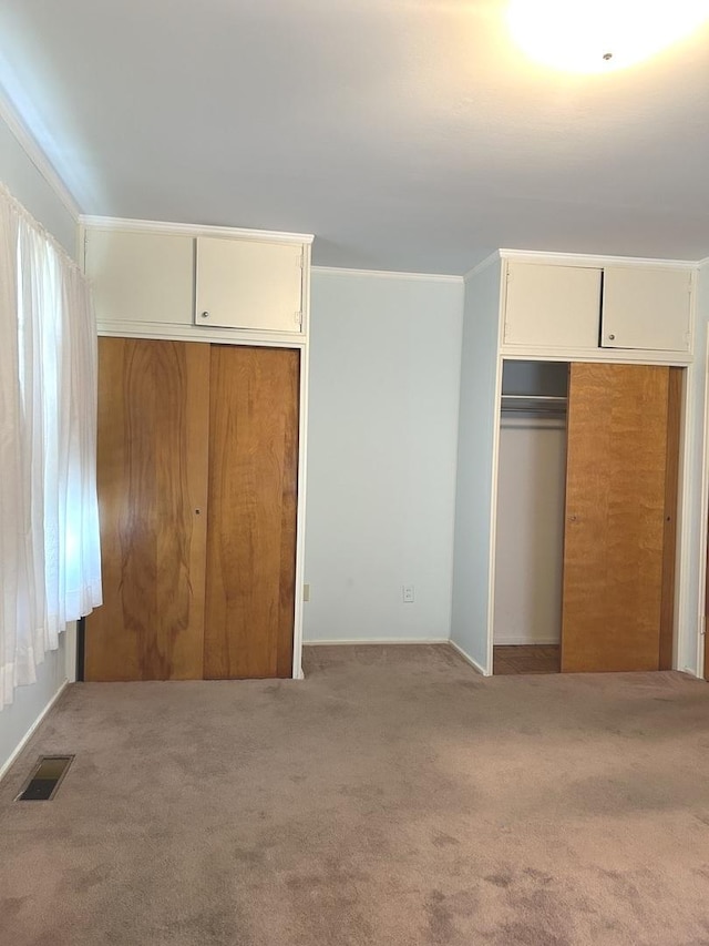 1415 Lakewood Dr, Mendota, IL 61342 - unfurnished bedroom featuring carpet and two closets