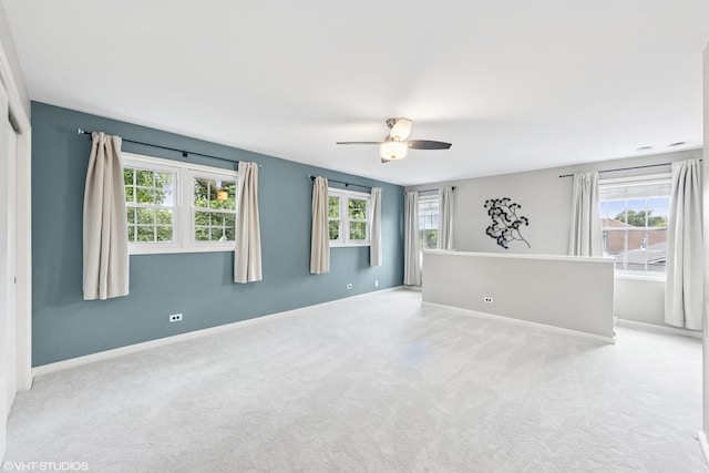 220 E Elm St, Wheaton, IL 60189 - carpeted empty room featuring ceiling fan and baseboards
