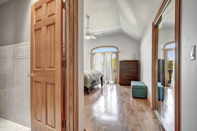 1383 Gordon Ln, Lemont, IL 60439 - corridor with vaulted ceiling and wood finished floors