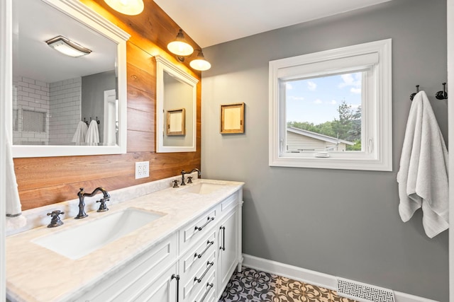 26W079 Thomas Rd, Wheaton, IL 60187 - full bathroom featuring double vanity and a tile shower