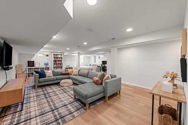 26W079 Thomas Rd, Wheaton, IL 60187 - living area with light wood finished floors and recessed lighting