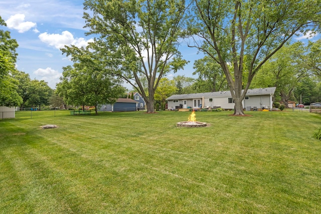 26W079 Thomas Rd, Wheaton, IL 60187 - view of yard with a fire pit