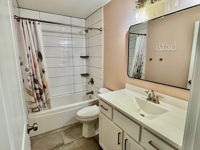 1389 Clifton Ave, Beecher, IL 60401 - full bathroom featuring vanity, shower / tub combo, and tile patterned floors