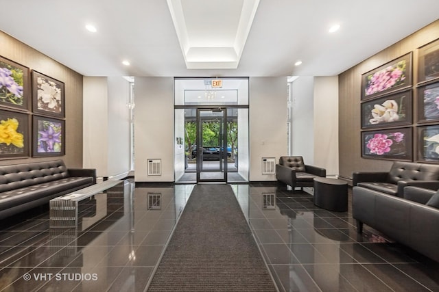 2144 N Lincoln Park W Unit 23B, Chicago, IL 60614 - common area featuring recessed lighting and expansive windows