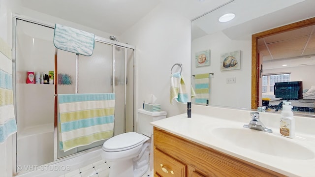 832 Veridian Way Unit 832, Cary, IL 60013 - bathroom featuring vanity, tile patterned flooring, combined bath / shower with glass door, and ensuite bathroom