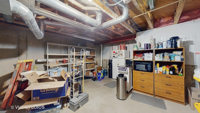 832 Veridian Way Unit 832, Cary, IL 60013 - unfinished basement featuring freestanding refrigerator