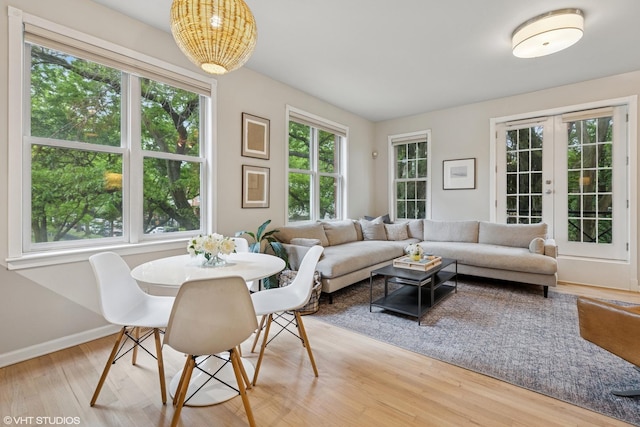 1048 W Lill Ave Unit 2, Chicago, IL 60614 - living room featuring wood finished floors and french doors