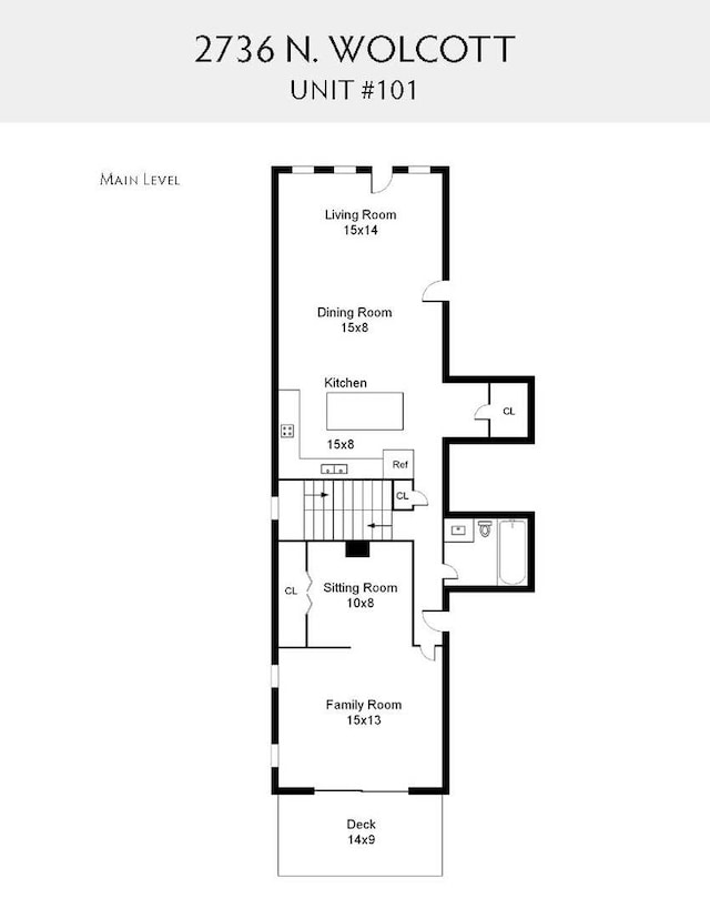 2736 N Wolcott Ave Unit 101, Chicago, IL 60614 - view of floor plan / room layout