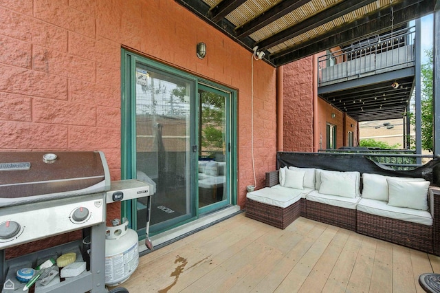 2736 N Wolcott Ave Unit 101, Chicago, IL 60614 - deck with area for grilling and an outdoor hangout area