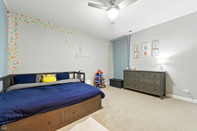 2736 N Wolcott Ave Unit 101, Chicago, IL 60614 - bedroom with carpet flooring and a ceiling fan