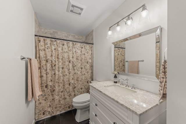 523 Kipling Ct, Wheaton, IL 60187 - bathroom featuring tile patterned floors, vanity, and a shower with shower curtain