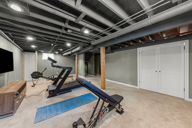 523 Kipling Ct, Wheaton, IL 60187 - exercise area featuring carpet