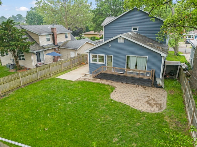 523 Kipling Ct, Wheaton, IL 60187 - rear view of house with a patio area and a fenced backyard