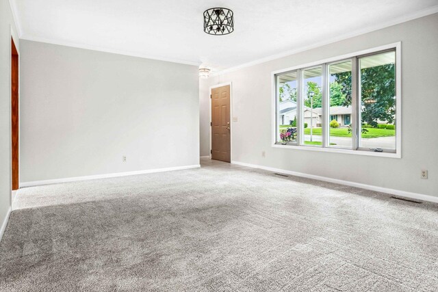 207 Hammitt Dr, Normal, IL 61761 - empty room with ornamental molding and carpet