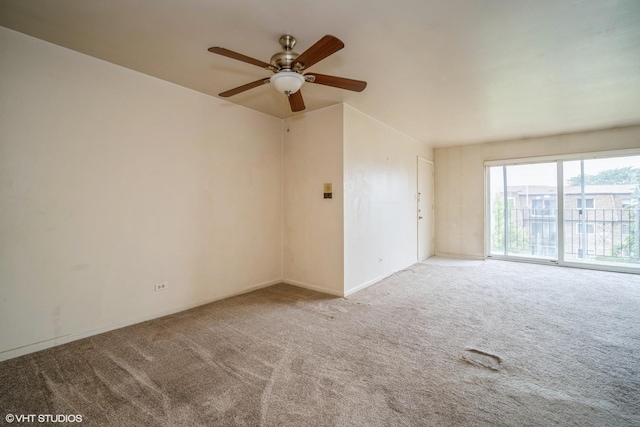 9423 Bay Colony Dr Unit 3N, Des Plaines, IL 60016 - empty room with carpet flooring and a ceiling fan