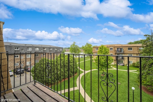 9423 Bay Colony Dr Unit 3N, Des Plaines, IL 60016 - balcony featuring a residential view