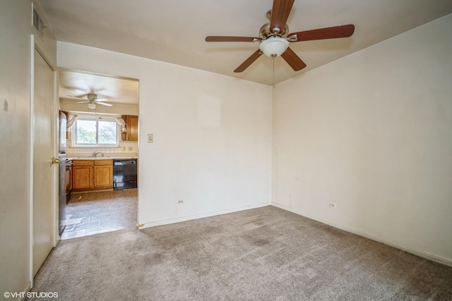9423 Bay Colony Dr Unit 3N, Des Plaines, IL 60016 - carpeted spare room featuring a ceiling fan