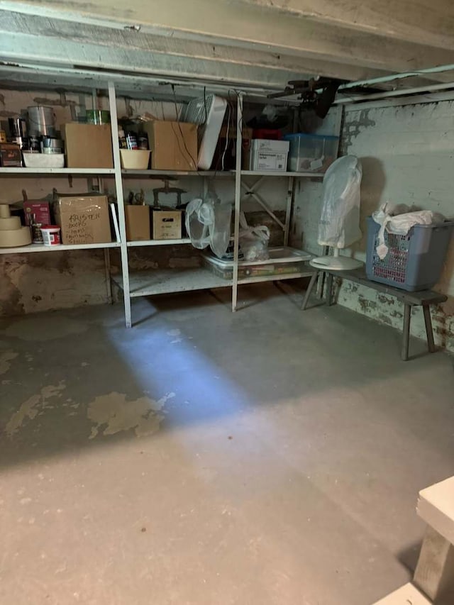 view of storage area