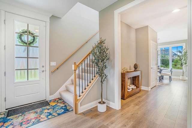 17035 Clover Dr, Orland Park, IL 60467 - foyer with light wood-style flooring and stairs