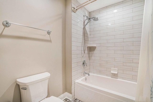 17035 Clover Dr, Orland Park, IL 60467 - bathroom with shower / bath combo with shower curtain and toilet