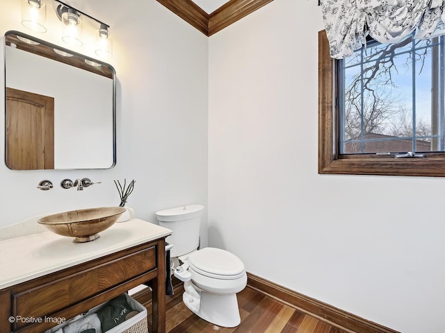 22 Yorkshire Woods, Oak Brook, IL 60523 - bathroom featuring wood finished floors, vanity, and crown molding