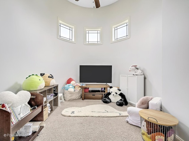 22 Yorkshire Woods, Oak Brook, IL 60523 - playroom with carpet flooring and a ceiling fan
