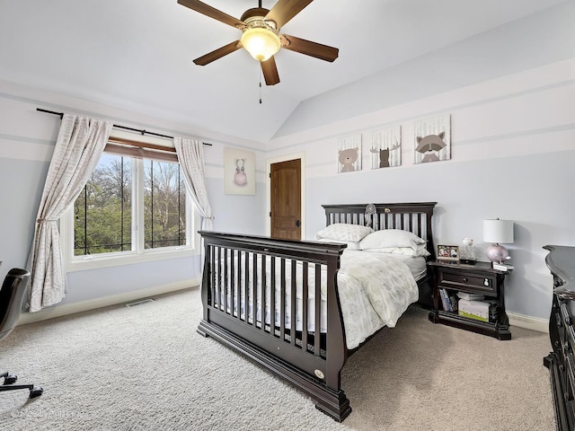 22 Yorkshire Woods, Oak Brook, IL 60523 - carpeted bedroom with lofted ceiling and ceiling fan