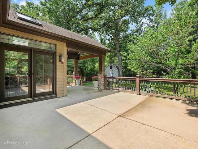 22 Yorkshire Woods, Oak Brook, IL 60523 - view of patio with a storage unit