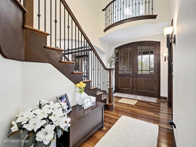22 Yorkshire Woods, Oak Brook, IL 60523 - foyer entrance featuring a high ceiling, wood finished floors, and stairway