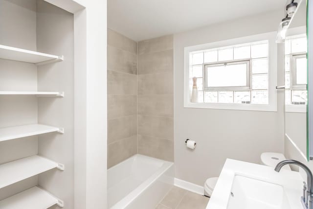 2101 W 82nd Pl, Chicago, IL 60620 - full bath with plenty of natural light, tub / shower combination, tile patterned floors, and vanity