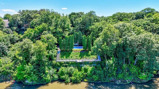 524 E Van Buren St, Ottawa, IL 61350 - aerial overview of property's location featuring a heavily wooded area