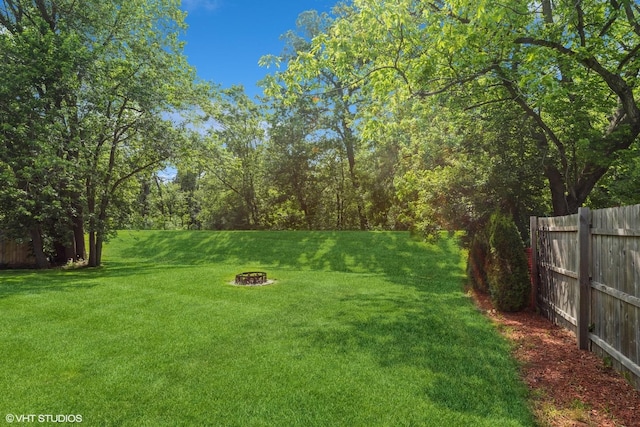 30300 N E End Ave, Libertyville, IL 60048 - view of yard featuring an outdoor fire pit