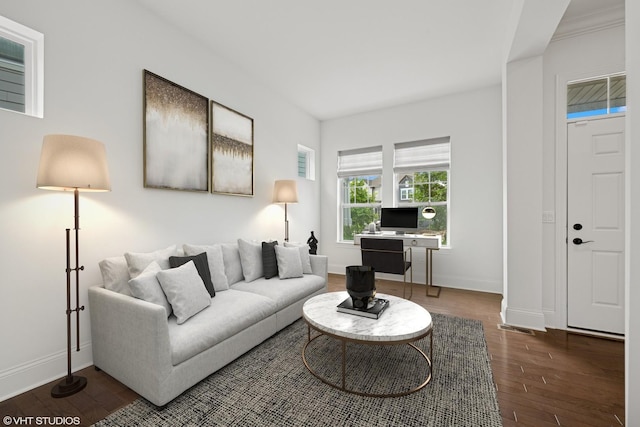 1434 Somerset Pl, Barrington, IL 60010 - living room with wood finished floors and baseboards