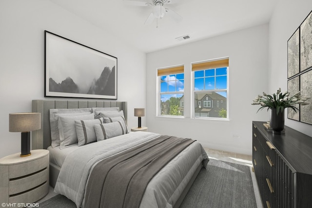 1434 Somerset Pl, Barrington, IL 60010 - carpeted bedroom with ceiling fan