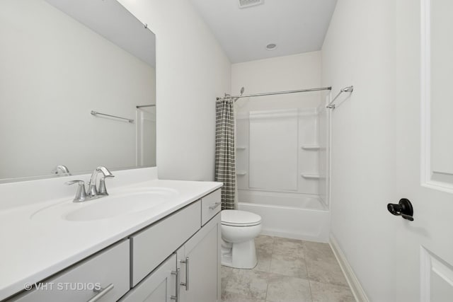1434 Somerset Pl, Barrington, IL 60010 - full bathroom with vanity and shower / bath combo with shower curtain
