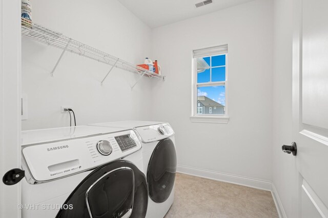 1434 Somerset Pl, Barrington, IL 60010 - laundry room featuring separate washer and dryer and baseboards