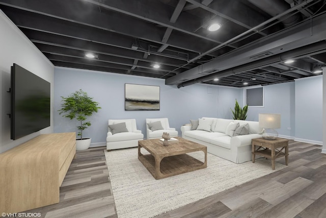 1434 Somerset Pl, Barrington, IL 60010 - living room with wood finished floors and baseboards