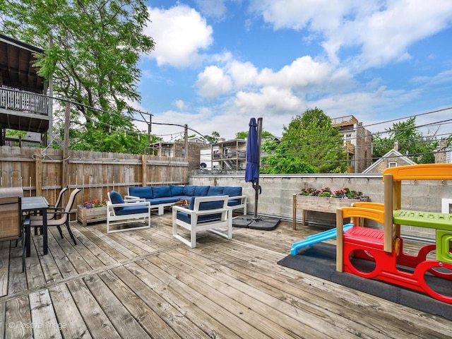1310 N Western Ave Unit 2N, Chicago, IL 60622 - wooden deck featuring outdoor lounge area