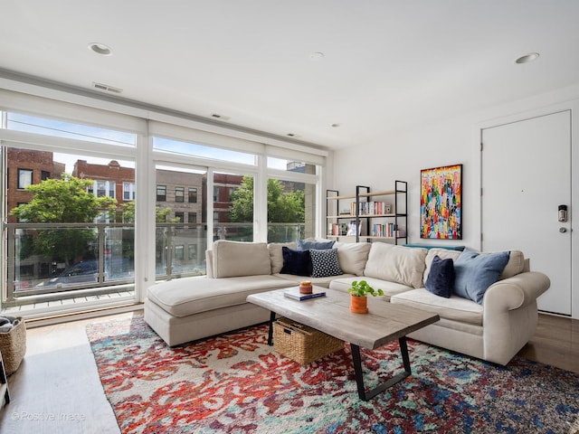 1310 N Western Ave Unit 2N, Chicago, IL 60622 - living area with wood finished floors and recessed lighting