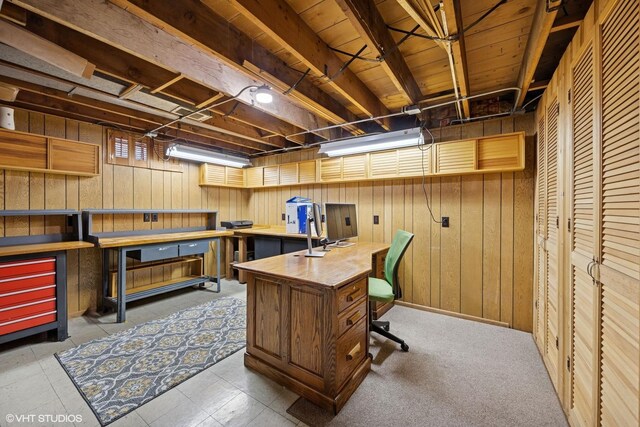 1609 Boeger Ave, Westchester, IL 60154 - office featuring wooden walls