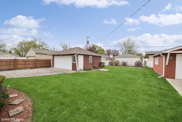1609 Boeger Ave, Westchester, IL 60154 - fenced backyard with an outbuilding and a detached garage