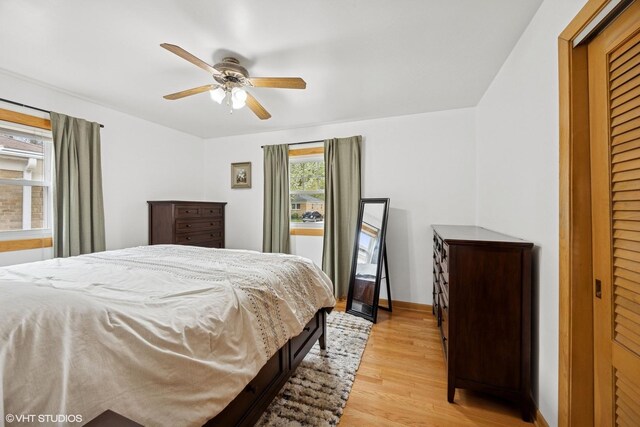1609 Boeger Ave, Westchester, IL 60154 - bedroom featuring light wood-type flooring and a ceiling fan