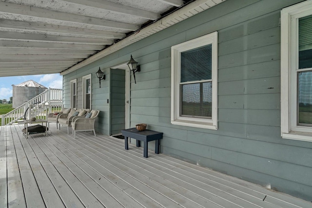 31330 S Seltzer Rd, Wilmington, IL 60481 - wooden terrace featuring stairway